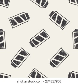 Environmental protection concept; Saving energy to protect our environment; doodle seamless pattern background