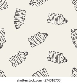 Environmental protection concept; Saving energy to protect our environment; doodle seamless pattern background