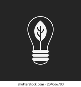 Environmental protection concept saving energy; turn off lights icon