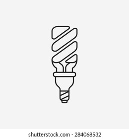 Environmental protection concept saving energy; turn off lights line icon