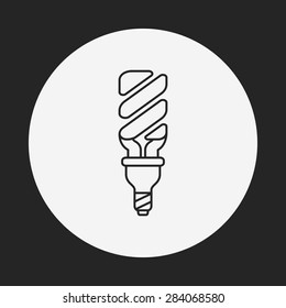 Environmental protection concept saving energy; turn off lights line icon