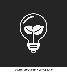 Environmental protection concept saving energy; turn off lights icon