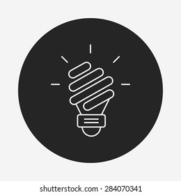 Environmental protection concept saving energy; turn off lights line icon