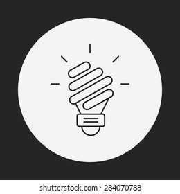 Environmental protection concept saving energy; turn off lights line icon