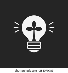 Environmental protection concept saving energy; turn off lights icon
