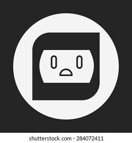 Environmental protection concept saving energy; turn off lights icon