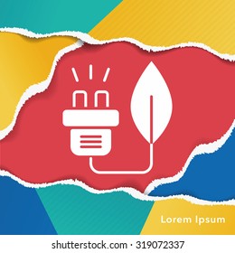Environmental protection concept saving energy; turn off lights icon