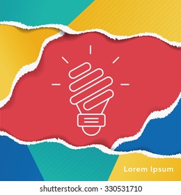 Environmental protection concept saving energy; turn off lights line icon