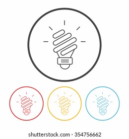 Environmental protection concept saving energy; turn off lights line icon