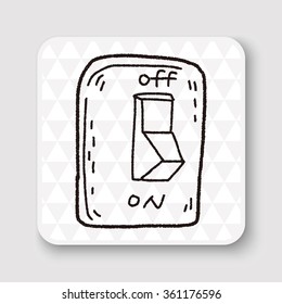 Environmental protection concept; Saving energy, turning off lights; doodle