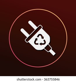 Environmental protection concept saving energy icon