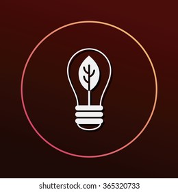 Environmental protection concept saving energy; turn off lights icon
