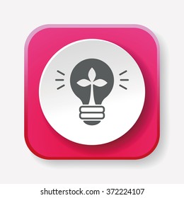 Environmental protection concept saving energy; turn off lights icon