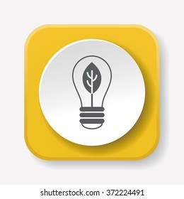 Environmental protection concept saving energy; turn off lights icon