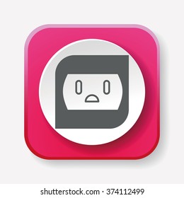Environmental protection concept saving energy; turn off lights icon
