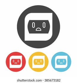 Environmental protection concept saving energy; turn off lights icon