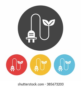 Environmental protection concept saving energy icon