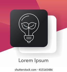 Environmental protection concept saving energy; turn off lights line icon