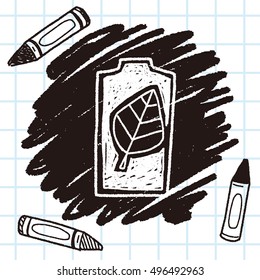 Environmental protection concept; Saving energy to protect our environment; doodle