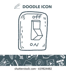 Environmental protection concept; Saving energy, turning off lights; doodle