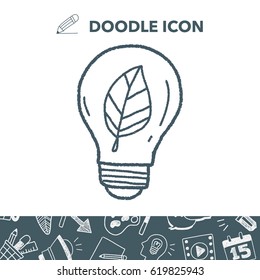Environmental protection concept; Saving energy to protect our environment; doodle