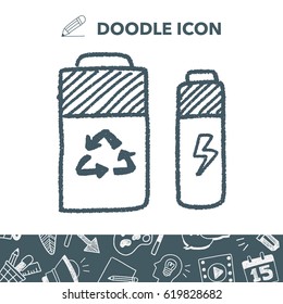 Environmental protection concept; Saving energy to protect our environment; doodle