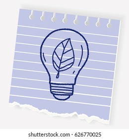 Environmental protection concept; Saving energy to protect our environment; doodle