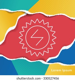Environmental protection concept solar energy line icon