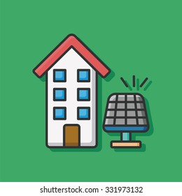Environmental protection concept solar panel energy icon