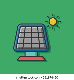 Environmental protection concept solar panel energy icon