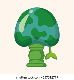 Environmental protection concept theme elements; Saving energy, turning off lights