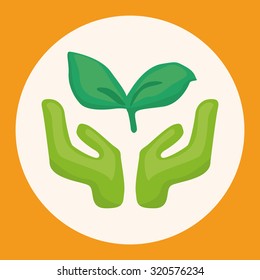 Environmental protection concept theme elements; Protect our forests and ecological plant