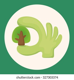 Environmental protection concept theme elements; Protect our forests and ecological plant.