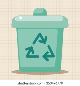 Environmental protection concept theme elements, Doing recycle to protect our environment; recycled garbage