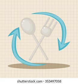 Environmental protection concept theme elements; Using environmentally friendly tableware