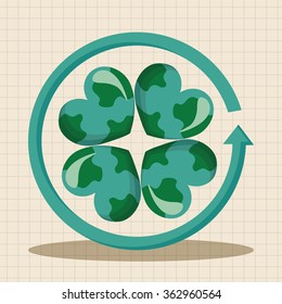 Environmental protection concept theme elements; Protect our environment, protect our planet