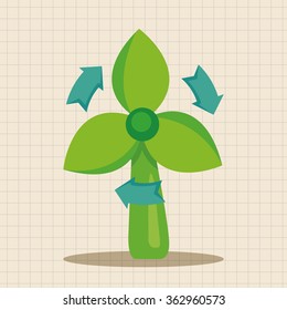 Environmental protection concept theme elements; wind energy; saving energy; renewable energy