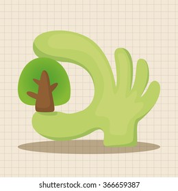 Environmental protection concept theme elements; Protect our forests and ecological plant.