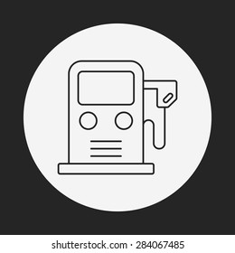 Environmental protection concept use of gasoline line icon