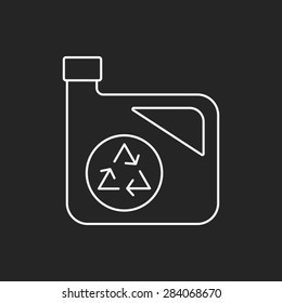 Environmental protection concept use of gasoline line icon