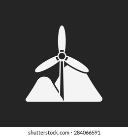 Environmental protection concept wind energy icon