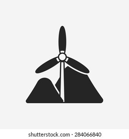 Environmental protection concept wind energy icon