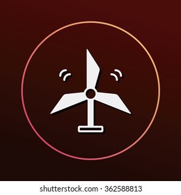 Environmental protection concept wind energy icon