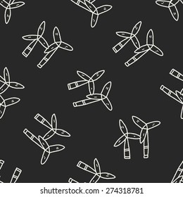 Environmental protection concept;wind energy; saving energy; renewable energy; doodle seamless pattern background