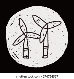 Environmental protection concept;wind energy; saving energy; renewable energy; doodle