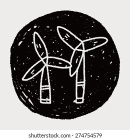 Environmental protection concept;wind energy; saving energy; renewable energy; doodle
