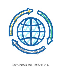 environmental protection doodle icon sketch vector. environmental protection sign. isolated symbol illustration