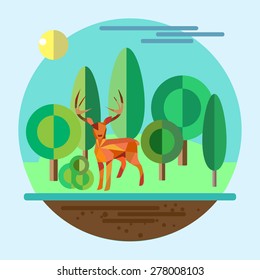 Environmental protection, ecology concept flat illustration.