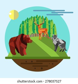 Environmental protection, ecology concept flat illustration.