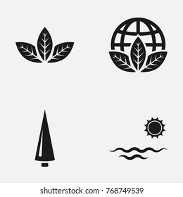 Environmental protection flat vector icons. World environment day illustration.